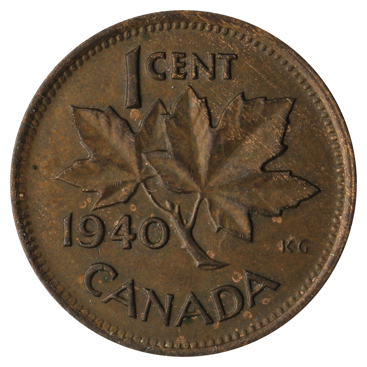 1940 Canada 1-cent Extra Fine (EF-40)