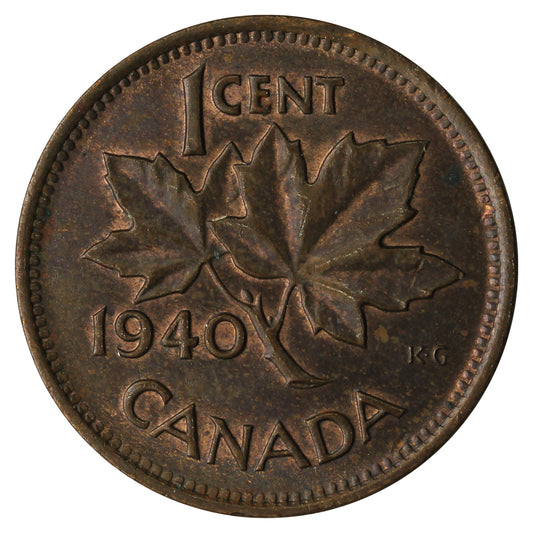 1940 Canada 1-cent EF-AU (EF-45)