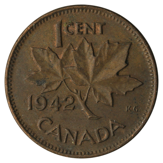 1942 Canada 1-cent Extra Fine (EF-40)