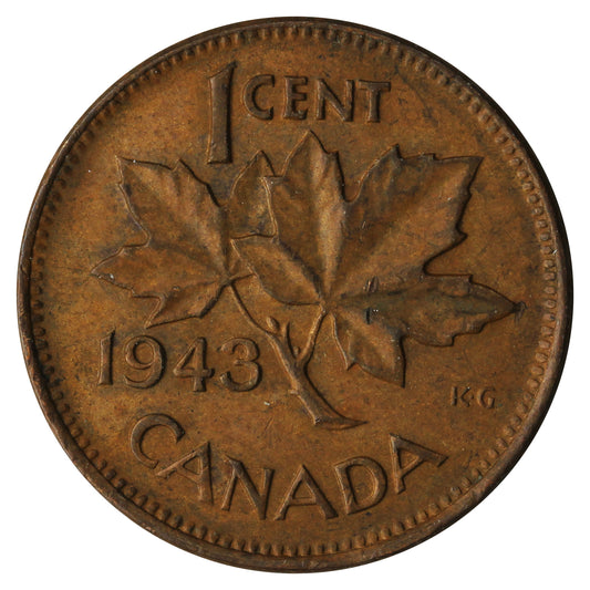 1943 Canada 1-cent Extra Fine (EF-40)