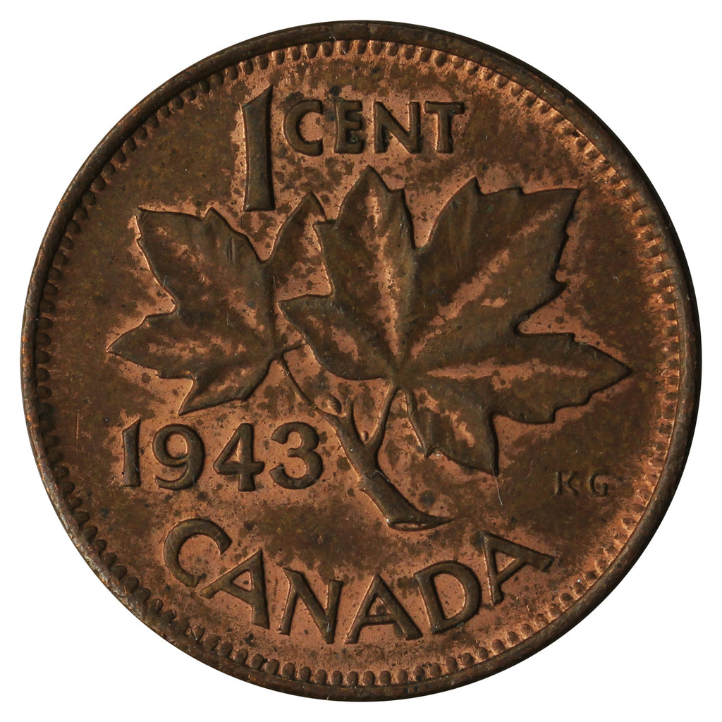 1943 Canada 1-cent EF-AU (EF-45)