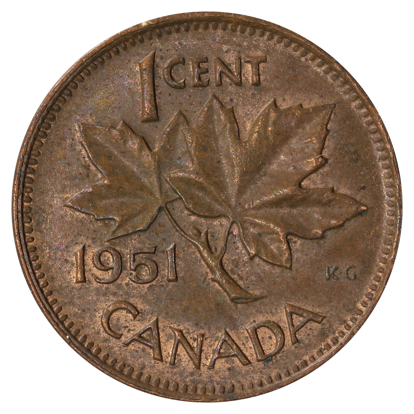 1951 Canada 1-cent Circulated