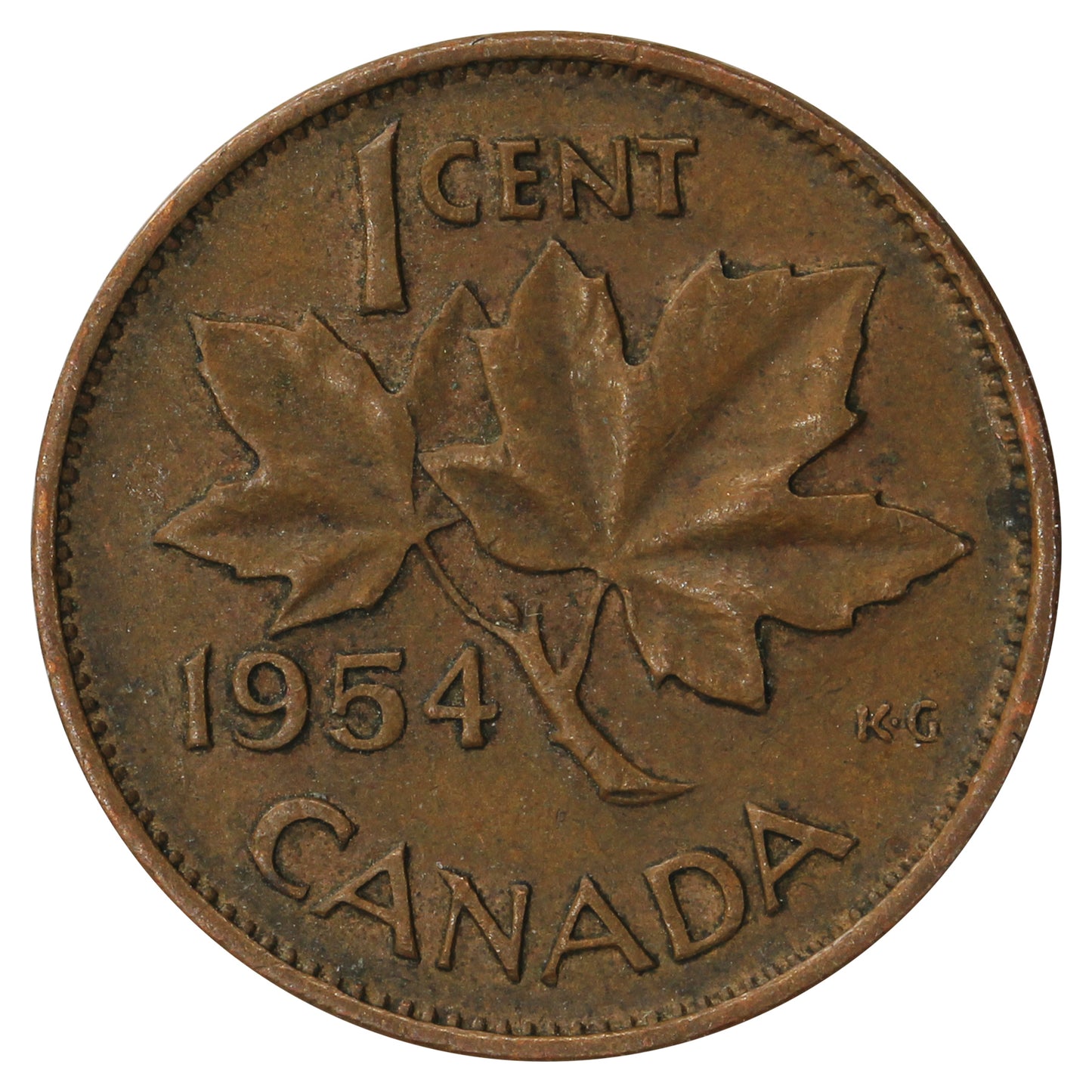 1954 Canada 1-cent Circulated