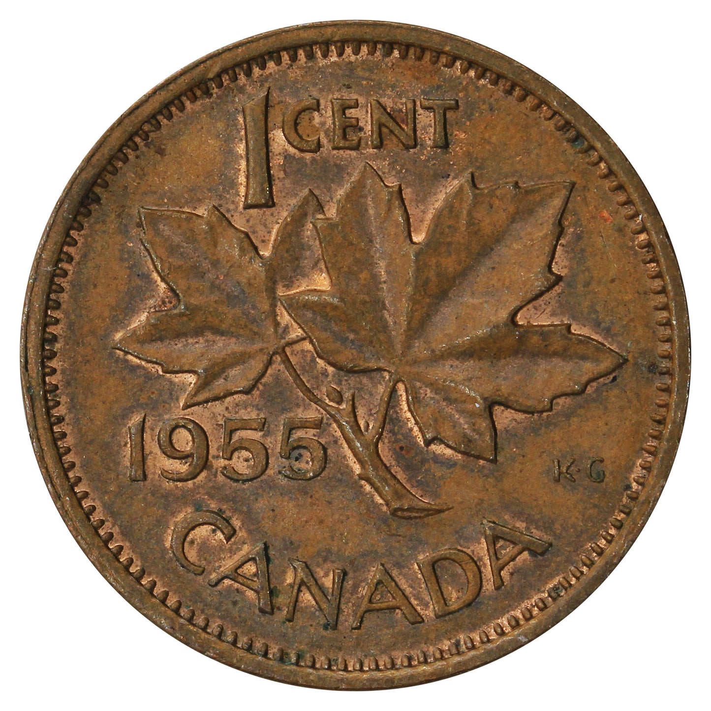 1955 Canada 1-cent Circulated