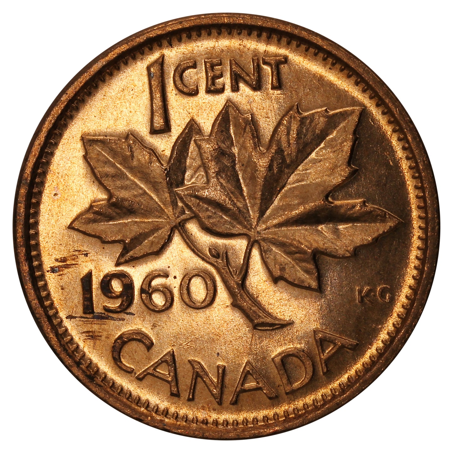 1960 Canada 1-cent Brilliant Uncirculated (MS-63)