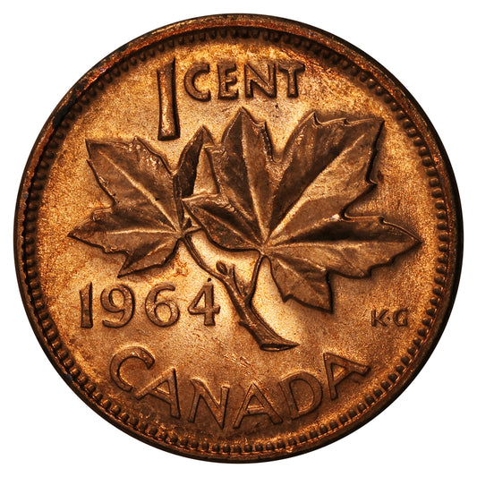 1964 Canada 1-cent Brilliant Uncirculated (MS-63)