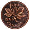 1966 Canada 1-cent ICCS Certified PL-66 Red; Heavy Cameo