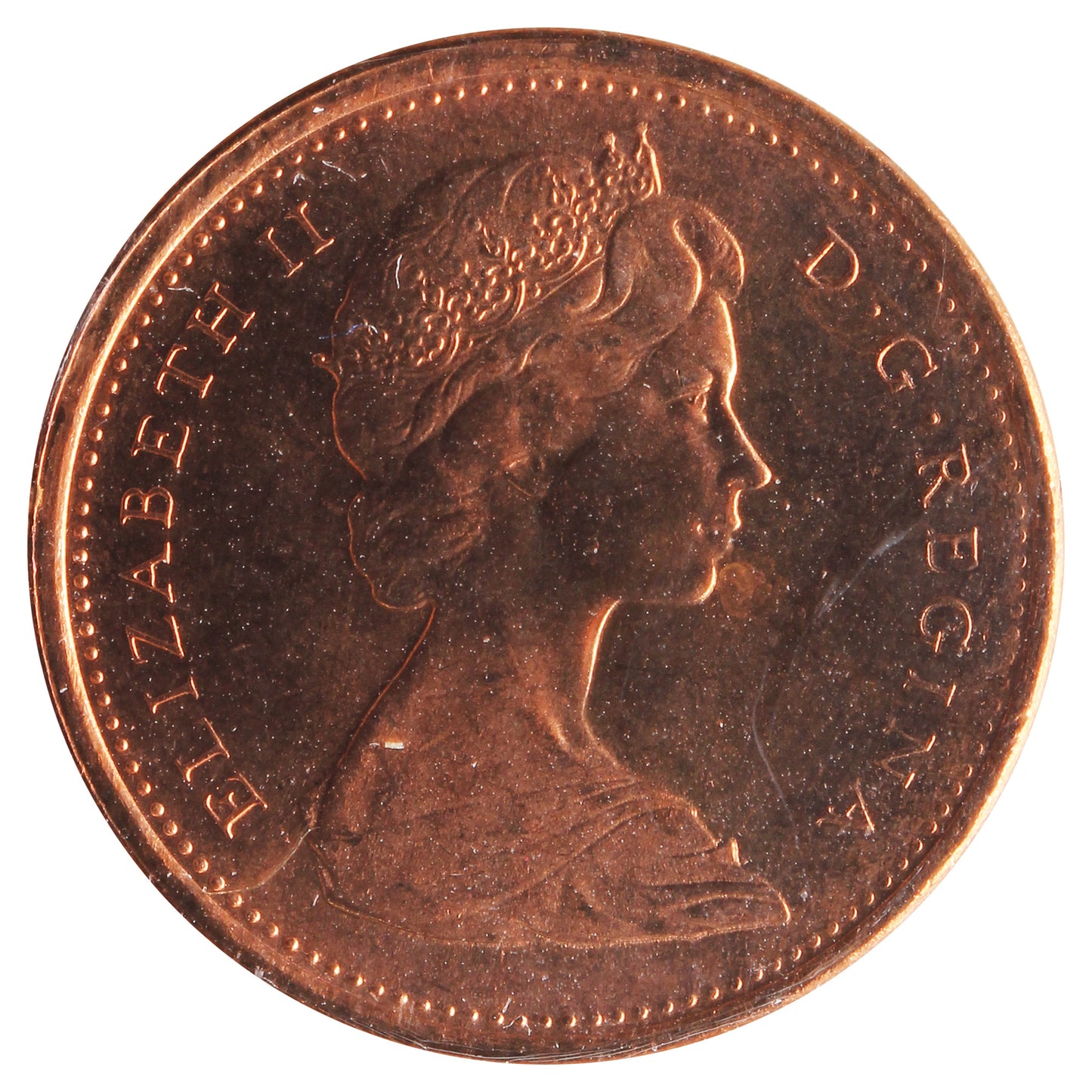 1967 Canada 1-cent ICCS Certified MS-65 Red