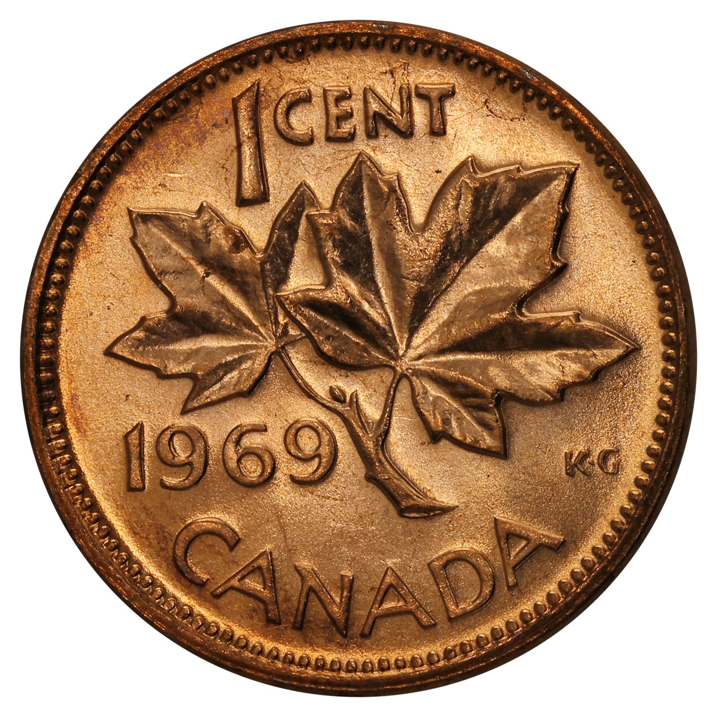 1969 Canada 1-cent Brilliant Uncirculated (MS-63)