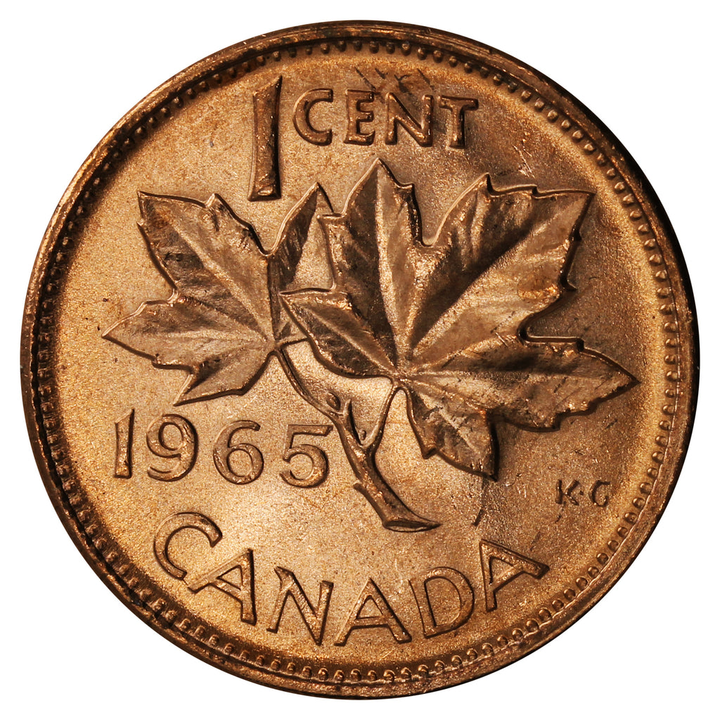 1965 Var. 1 SB P5 Canada 1-cent UNC+ (MS-62)