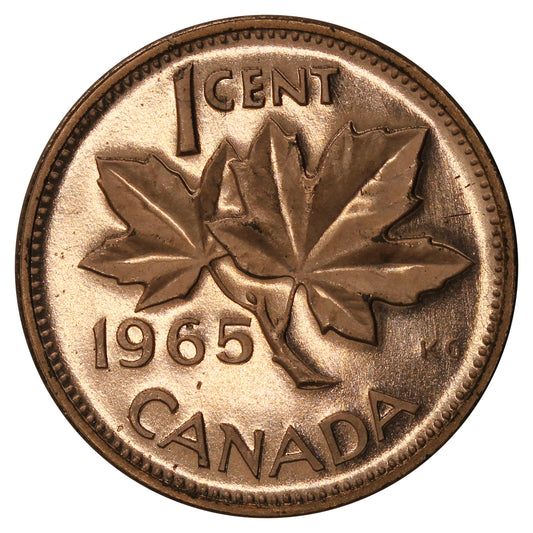 1965 Var. 2 Canada 1-cent Proof Like (SB, B5)