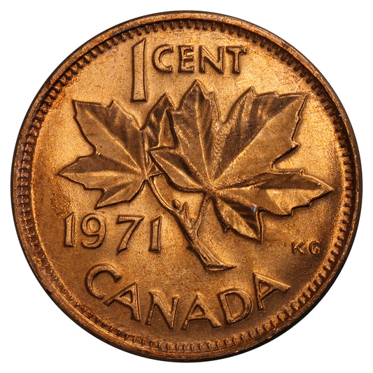 1971 Canada 1-cent Brilliant Uncirculated (MS-63)