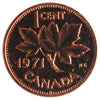 1971 Canada 1-cent ICCS Certified SP-65 Red; Ultra Heavy Cameo