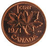 1971 Canada 1-cent ICCS Certified MS-66 Red