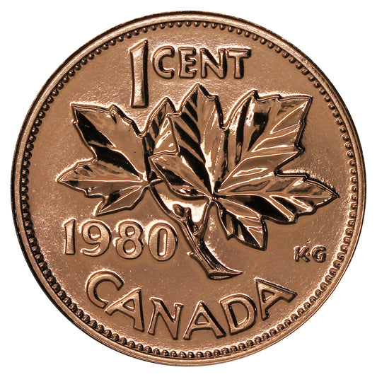 1980 Canada 1-cent Proof Like