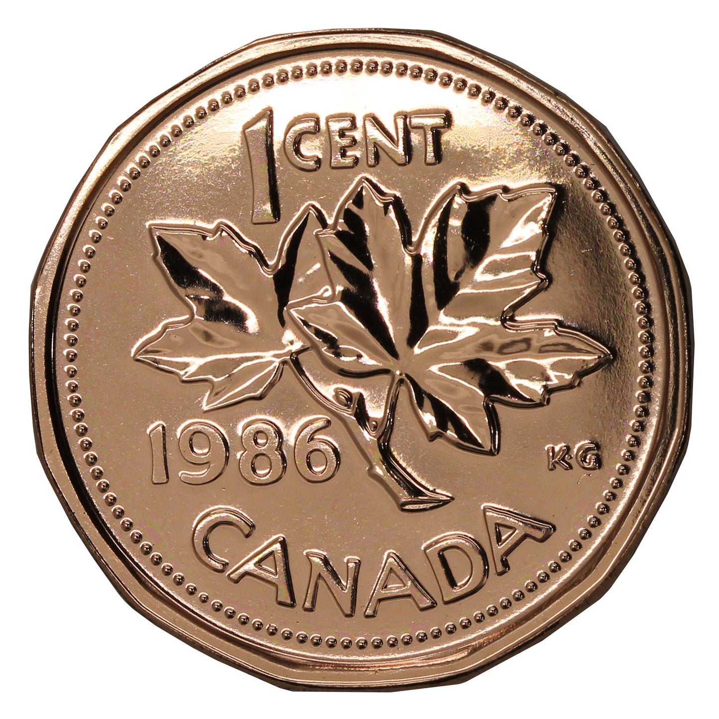 1986 Canada 1-cent Proof Like