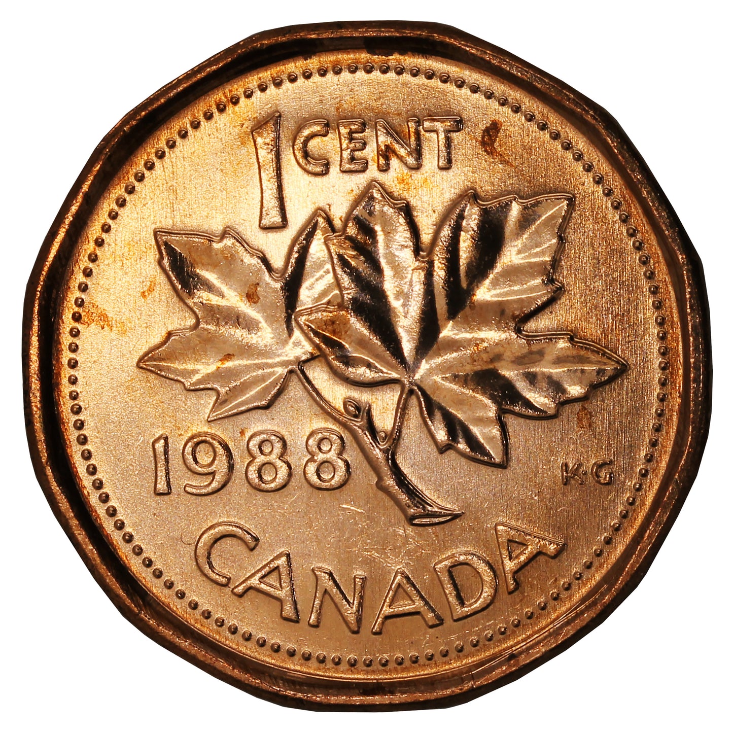 1988 Canada 1-cent Brilliant Uncirculated (MS-63)