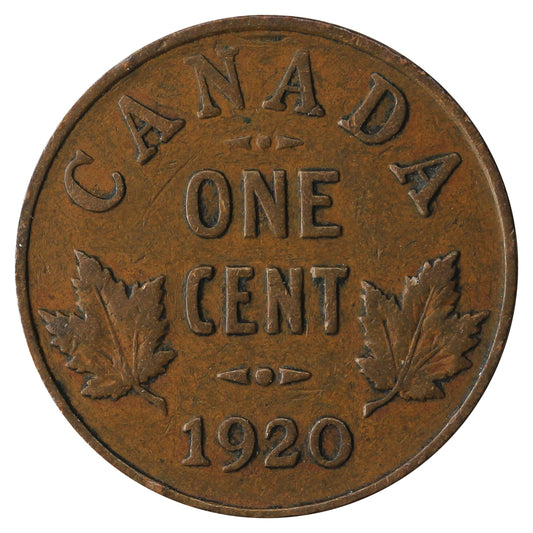 1920 Small Canada 1-cent Circulated