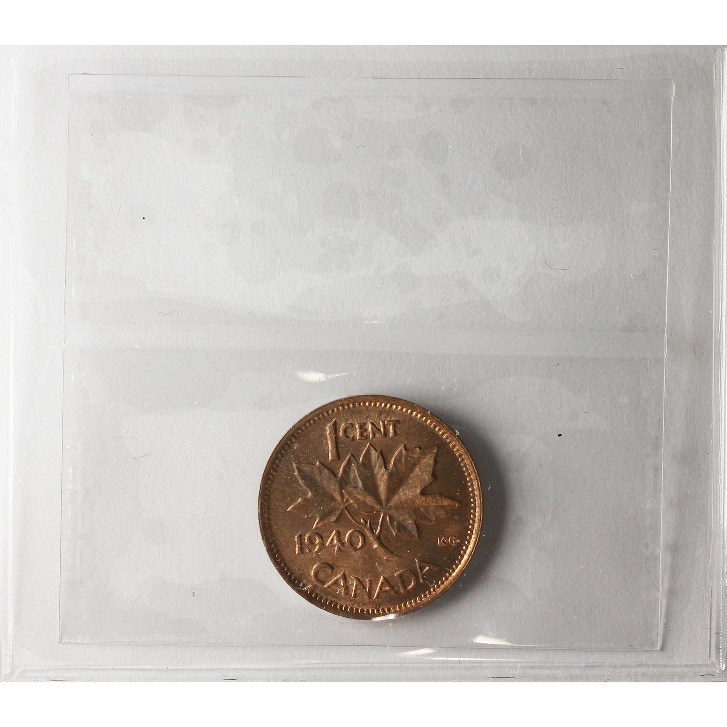 1940 Canada 1-cent ICCS Certified MS-65 Red