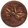 1966 Canada 1-cent ICCS Certified MS-64 Red