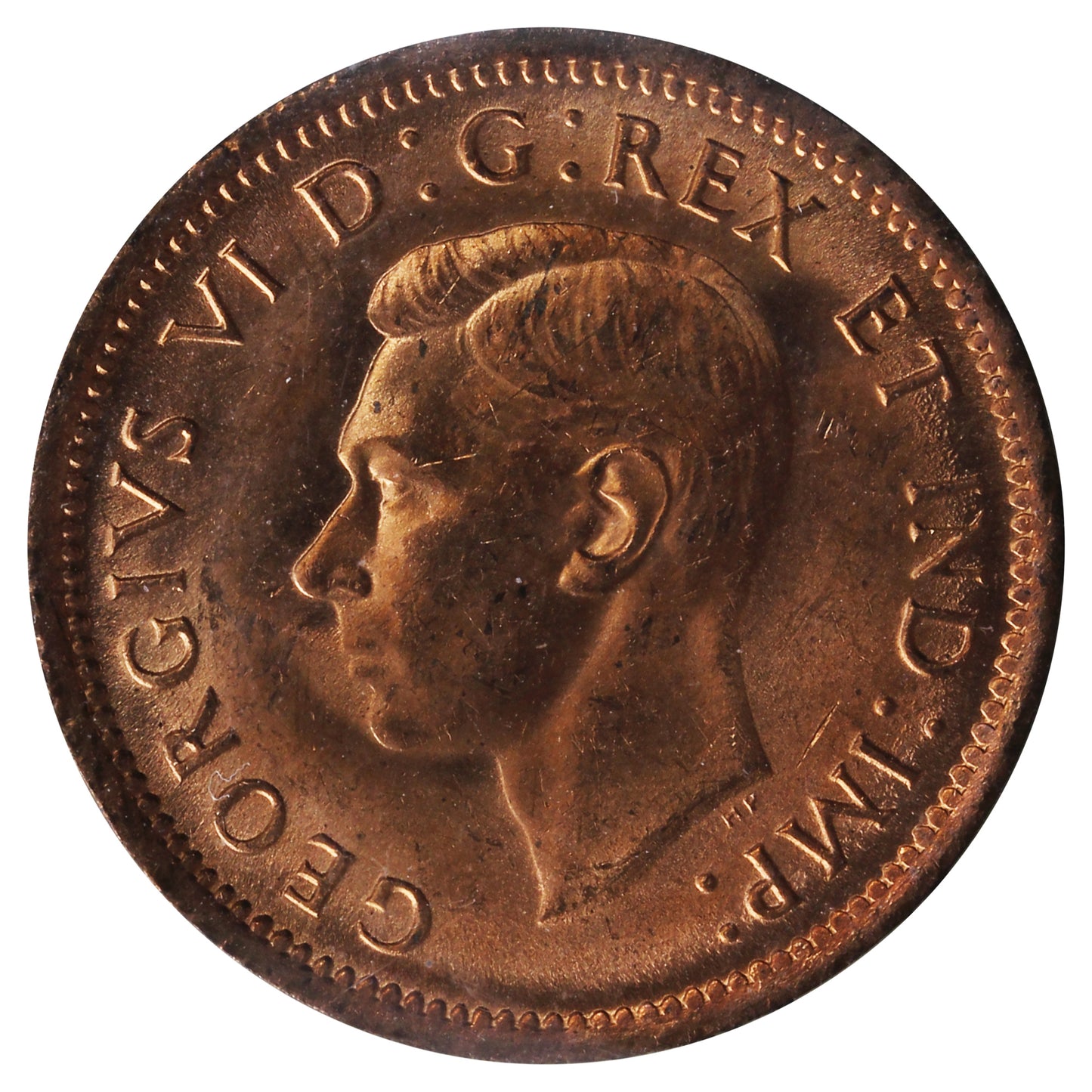 1938 Canada 1-cent ICCS Certified MS-64 Red