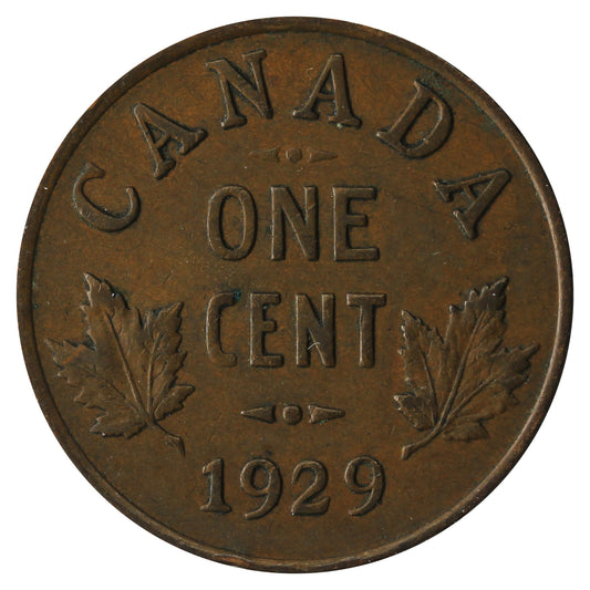 1929 High 9 Canada 1-cent Very Fine (VF-20)