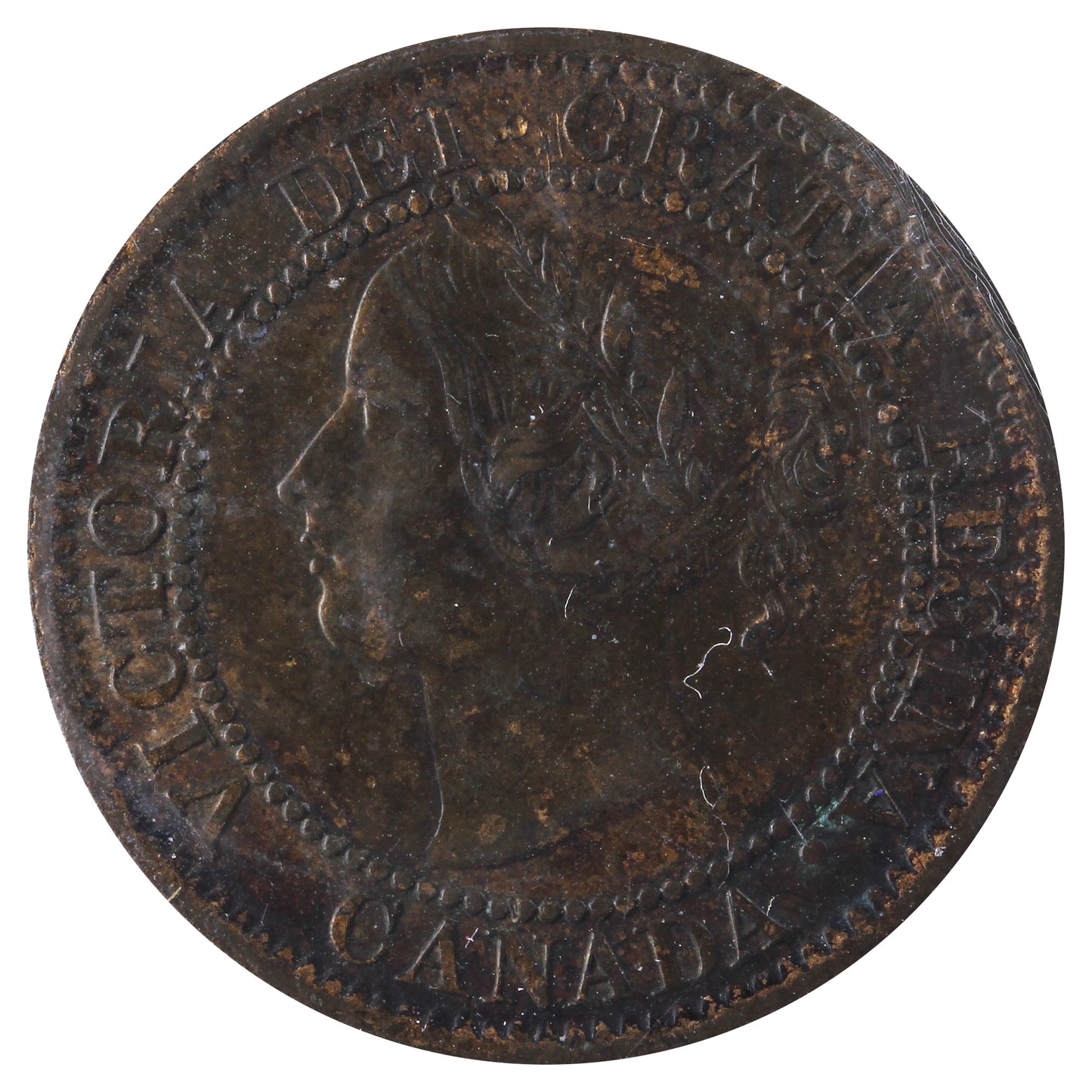 1858 Canada 1-cent ICCS Certified EF-45