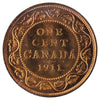 1911 Canada 1-cent ICCS Certified MS-65 Red (NA 207)