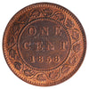 1858 Canada 1-cent ICCS Certified AU-50