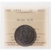 1859 Wide 9/8 Canada 1-cent ICCS Certified AU-55