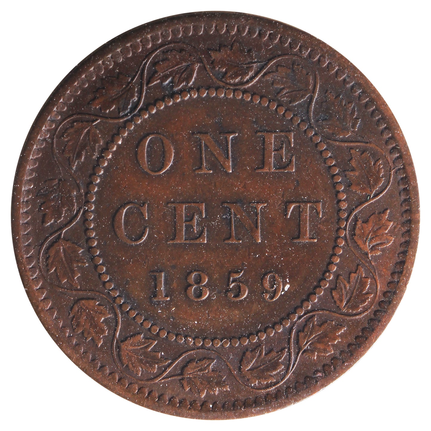 1859 DP N9 Canada 1-cent ICCS Certified EF-40