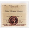 1956 Canada 1-cent ICCS Certified PL-65 Red, Heavy Cameo