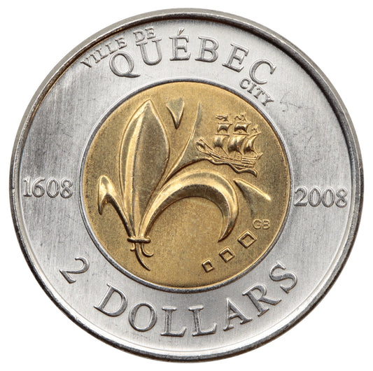 2008 Quebec City Canada Two Dollar Brilliant Uncirculated (MS-63)