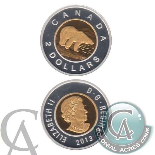 2013 Canada Two Dollar Silver Proof (No Tax)