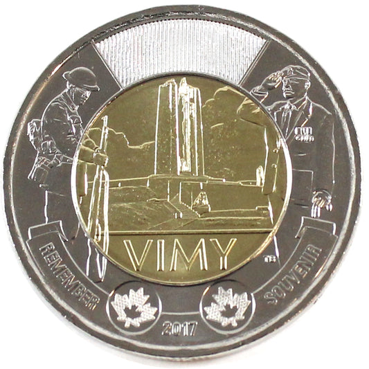 2017 Vimy Ridge Canada Two Dollar Brilliant Uncirculated MS-63