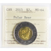 2015 Polar Bear Canada Two Dollars ICCS Certified MS-64