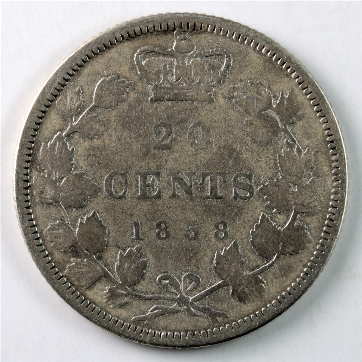 1858 Coinage Canada 20-cents G-VG (G-6) $