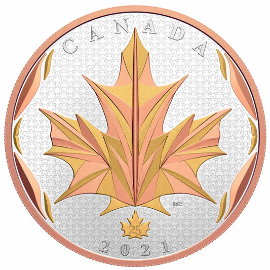 2021 Canada $50 Maple Leaves in Motion Fine Silver (No Tax)