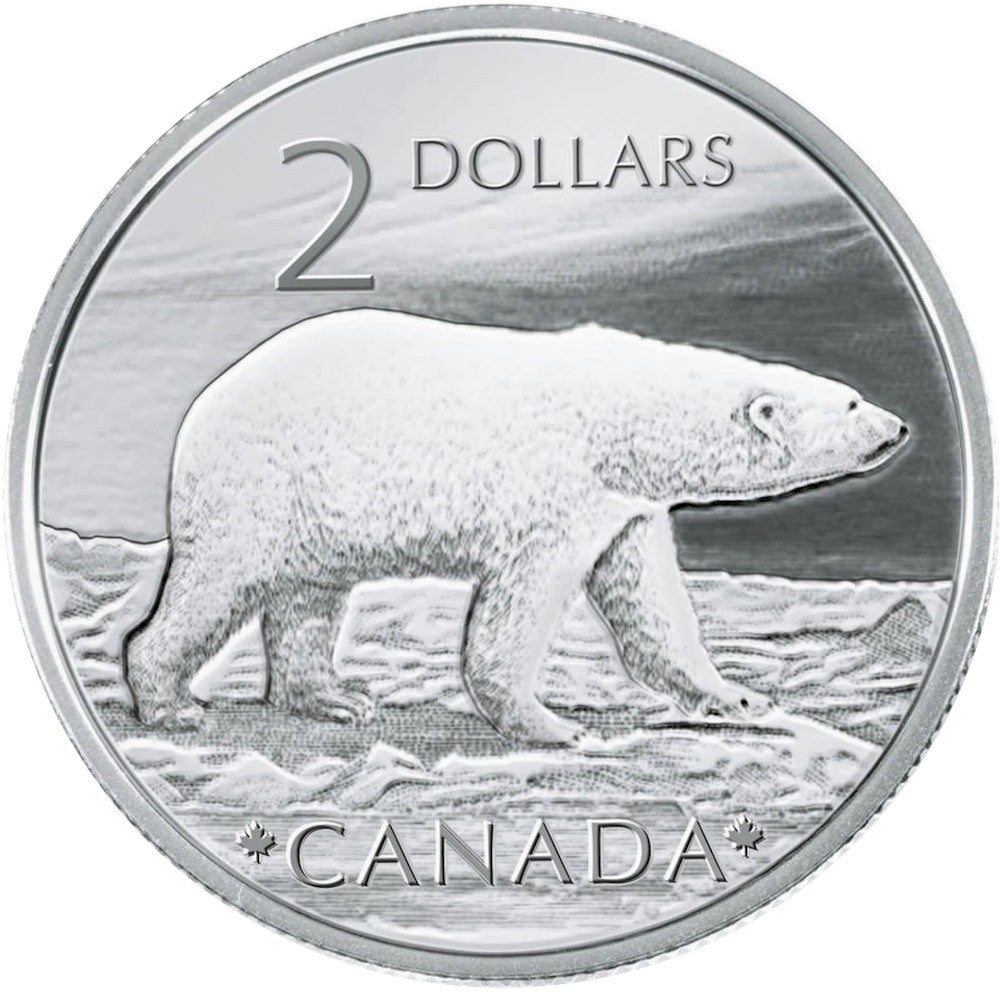 2004 Canada Proud Polar Bear $2 Coin and Stamp Set