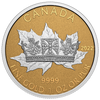 2022 Canada A Shining Crown Pure Gold Fractional Set with Platinum Plated 1oz. (No Tax)