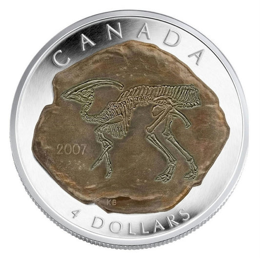 2007 Canada $4 Dinosaur Collection - Parasaurolophus (#1) No Tax