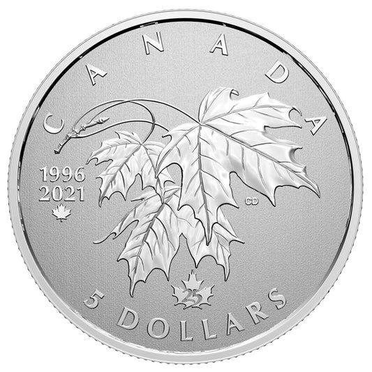 2021 $5 Moments to Hold - 25th Anniversary of Canada's Arboreal Emblem Silver (No Tax)