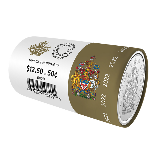 2022 Canada 50-cent Special Wrapped Original Roll of 25pcs