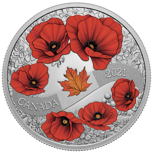 2021 Canada $20 A Wreath of Remembrance: Lest We Forget Fine Silver (No Tax)