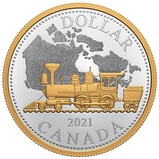 2021 Canada $1 140th Anni. of the Trans-Canada Railway Renewed Silver Dollar (No Tax)