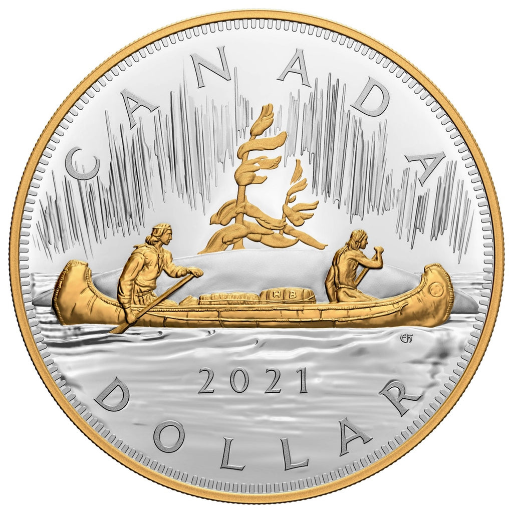 2021 Canada $1 The Quintessential Voyageur Dollar Kilo Fine Silver (No Tax)