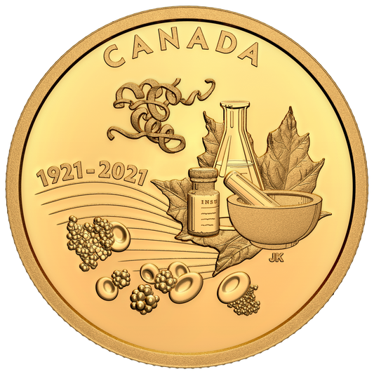 2021 Canada $200 100th Anniversary of the Discovery of Insulin Pure Gold (No Tax)