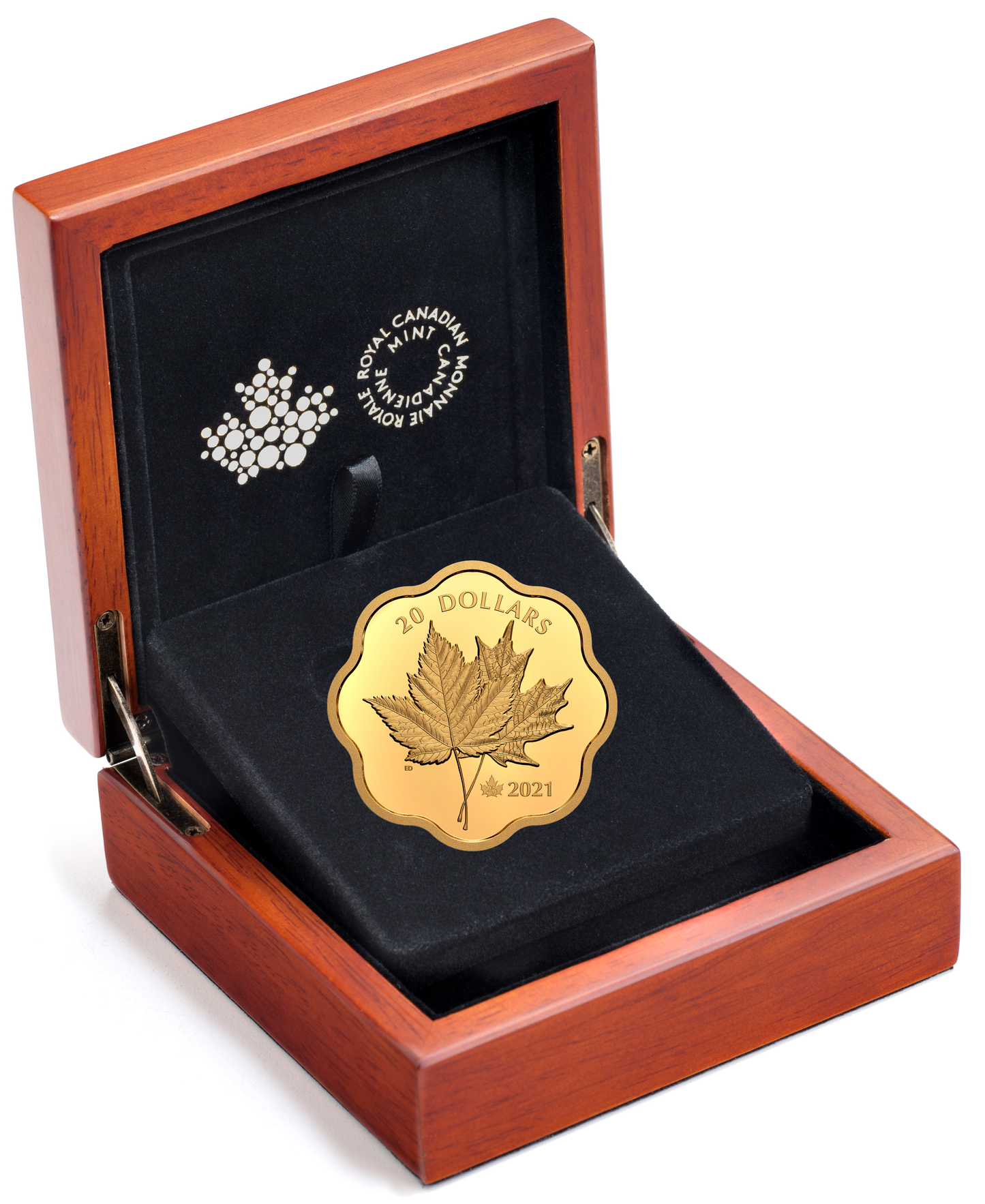 2021 Canada $20 Iconic Maple Leaves Gold Plated Fine Silver (No Tax)