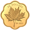 2021 Canada $20 Iconic Maple Leaves Gold Plated Fine Silver (No Tax)