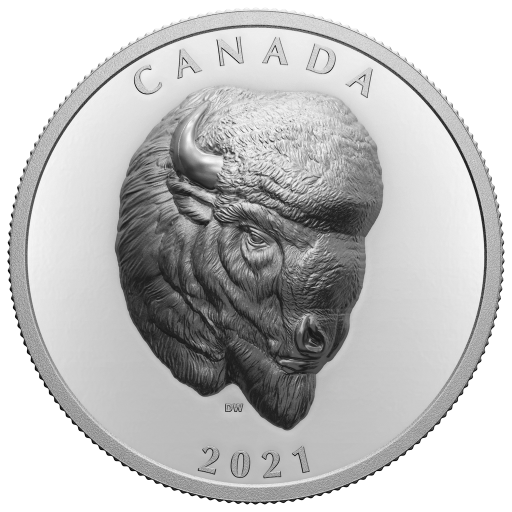 2021 Canada $25 Bold Bison Extraordinarily High Relief Fine Silver (No Tax)